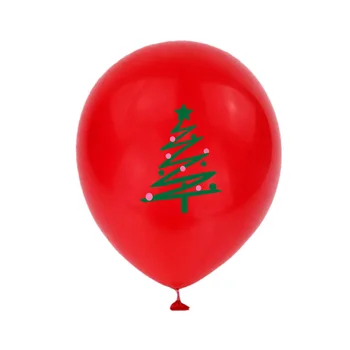 10 adet 12 inç Noel Balon Karikatür Noel Baba Geyik Noel Ağacı Lateks Balon Merry Christmas Mektup Parti Dekorasyon