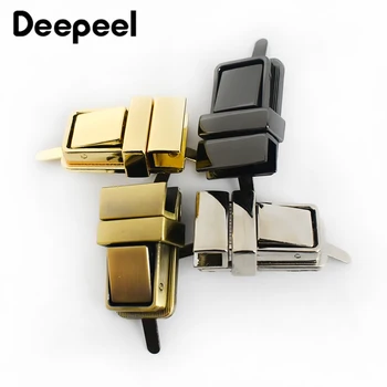 10 Adet Deepeel 36x23mm Metal Basın Itme Kilitleri Kadın Çantası Bahar Kilit Yapış Dekoratif Klipsler Kapatma DIY Aksesuarları BF670