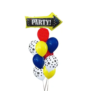 10 adet / grup 12 İnç Paws Köpek Parti Balonlar Lateks Balonlar çocuklar için doğum günü hediyesi Numarası Bebek Duş parti oyuncakları Dekorasyon Globos