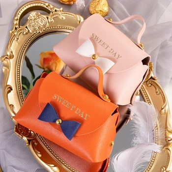 10 adet Küçük Çanta hediye Çantası Dudak Parlatıcısı Kozmetik Ambalaj Kutuları Düğün Parti İyilik Bebek Duş Kurabiye Şeker Çikolata Hediye Kutusu