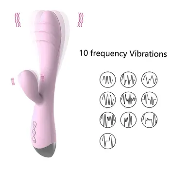 10 Frekans Yapay Penis Vibratör Tavşan Vibratör Seks Oyuncakları G Spot Klitoris Stimülatörü
