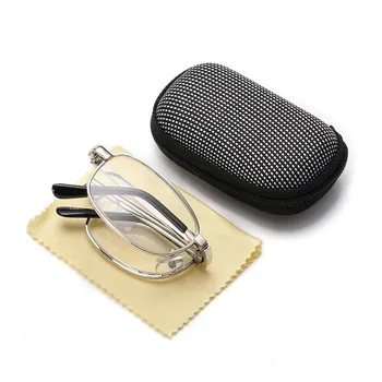 100 ~ 400 Derece Presbiyopik Gözlük Reçine Lens Metal Çerçeve Katlanır Ultralight okuma gözlüğü Kutusu ile