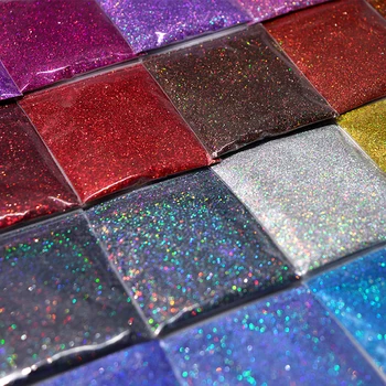 10g Toplu Glitter Çivi Hologram Tozu Parlak Pigment Sanat Süslemeleri Gevşek Tıknaz Parlak Takılar Yansıtıcı Oje
