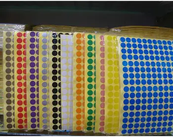 15 yaprak 7140 adet 6mm nokta yapışkan etiket küçük Daire kağıt etiket etiket Renkli Yuvarlak Yapışkanlı nokta etiket etiket