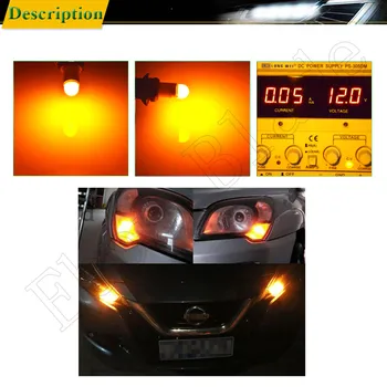 2/4 Adet Amber Turuncu Sarı 3030 2SMD W5W 194 T10 LED Ampul Araba İç Harita kubbe ışık 12V Otomatik Park Pozisyonu Dönüş Lambası