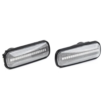 2 adet Amber LED Ön Çamurluk Yan İşaretleyici İşık Şeffaf Lens Amber Led çamurluk yan işaret lambası Honda 96-01 Civic EK EJ CRVv RD