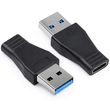 2 adet USB 3.0 Erkek C Tipi dişi adaptör Tip A C USB 3.0 Erkek 3.1 dişi adaptör Dönüştürücü Desteği Veri Senkronizasyonu ve Şarj