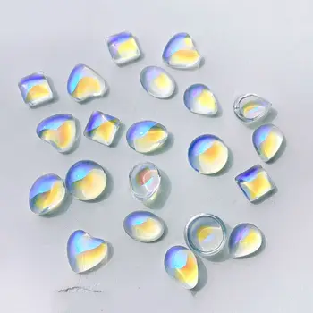 20 adet Şeffaf Aurora Kristal Takı DIY Tırnak Sanat Aracı Manikür Aksesuarları Tırnak Sanat Elmas 3D Tırnak Sanat Dekorasyon