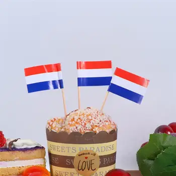200 adet Hollandalı Kürdan Bayrak Seçtikleri Bayrak Gıda Kürdan Parti Aksesuarı (3. 5x6. 5 CM)