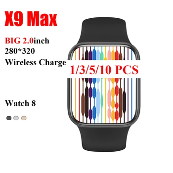 2022 akıllı saat İzle 8X9 Max Smartwatch Erkekler Kadınlar için 2.0 inç Bluetooth Çağrı Kablosuz Şarj Ucuz akıllı saat X8 Pro Max
