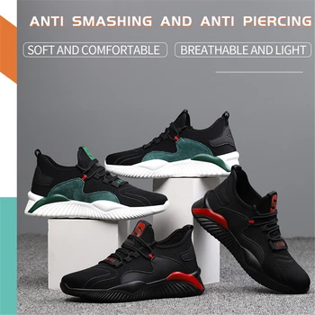 2022 Erkek Avrupa Standart Anti-smashing Anti-delinme spor ayakkabı Güvenlik ayakkabıları kadın iş ayakkabısı Çelik Burunlu Güvenlik Botları