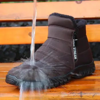 2022 kışlık botlar erkekler su geçirmez kar erkek ayakkabısı düz Rahat Kış Ayakkabı yarım çizmeler Kadınlar için artı Boyutu Çift ayakkabı