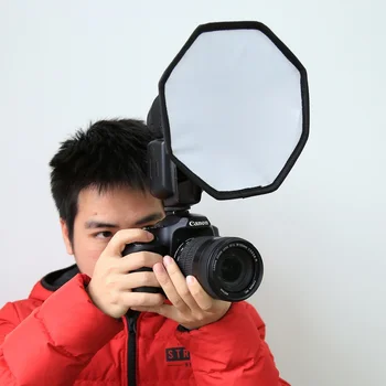 20cm Evrensel Flaş Difüzör İşık Softbox Speedlight Yumuşak Kutu Canon Nikon Pentax Olympus Kamera için stüdyo ışığı Aksesuarı