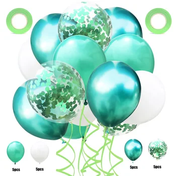 22 adet 12 İnç pullu balon seti alüminyum folyo pullu balon düğün doğum günü partisi balon dekorasyon konfeti balon