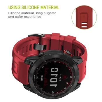26 22mm Resmi Vida Toka Watchband Sapanlar Garmin Fenix 6 7 5 Artı Silikon Kolaylık Bileklik Fenix 6X7X5X3 Saat