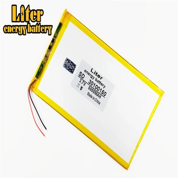 3.7 V, 5000mAh 30100150 (polimer lityum iyon batarya) li-ion pil tablet pc için 8 inç 9 inç 10 inç
