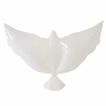 3 adet 104 * 54cm Biyobozunur Düğün Parti Dekorasyon Beyaz Güvercin Balon Barış Kuş Balon Güvercinler Evlilik Folyo helyum balonları