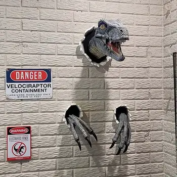 3D Prop reçine patlama asılı Dekor dinozor heykel pençeleri Duvar Sanatı