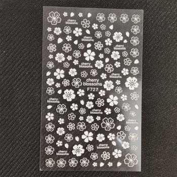 3D Tırnak Çıkartmalar Pembe Mektup Çiçek Petal Çıkartmalar Çivi için Kendinden Yapışkanlı Tasarım Sticker Manikür çıkartma Tırnak Sanat Dekorasyon