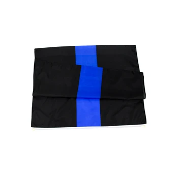 3Jflag 3X5FT 90X150cm ince mavi Çizgi Polis Bayrağı