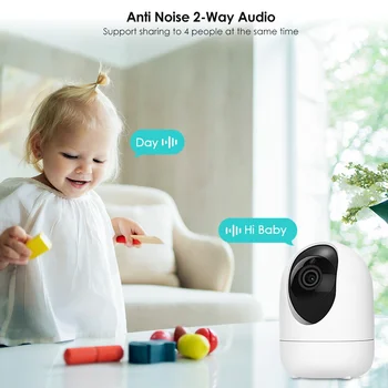 3MP IP Kamera WiFi bebek izleme monitörü CCTV ev güvenlik kamerası Kapalı AI Otomatik İzleme Ses Video Gözetim Kamera iCSee