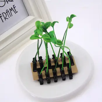 4 ADET Moda Unisex Komik Çim Klipleri Sevimli Çiçek Mantar Çim Filiz Fasulye Anten Tokalar Şapkalar Saç Pençe Klip Kelepçe