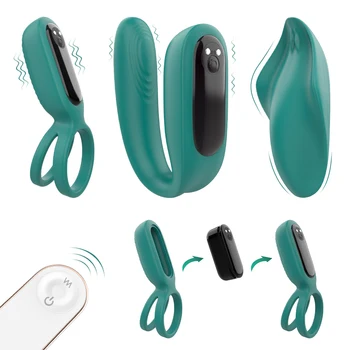 4 ADET Vibratör Mini Kablosuz Seks Oyuncakları Kadın ve Erkek ve Çiftler İçin Aşk Kiti USB Şarj Su Geçirmez Titreşimli Yumurta Anal Plug Horoz Halka