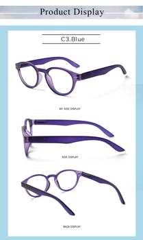 4 Paket okuma gözlüğü Bahar Menteşe Renk Şeffaf Çerçeve Erkekler Kadınlar HD Okuyucu Diyoptri 0 ~ 600