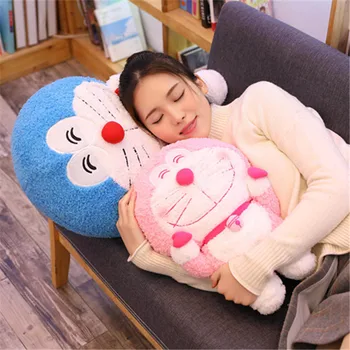 45 / 60cm Kawaii Doraemon Moda Karikatür Anime peluş oyuncaklar Jingle Kedi Yastık Bebek Yumuşak Kumaş çocuk Favori Doğum Günü Hediyeleri