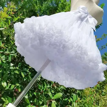 45cm Beyaz Petticoats Düğün Gelin Kabarık Etek Bayan Jüpon Parti Lolita Kız Kabarık Etek Kabarık Petticoat Jüpon