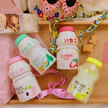 480 ml Süt çay şişesi Anti Güz su sürahisi çocuk Tur Meyve Şişesi Kawaii Fincan Yakult Şekli Ücretsiz Kargo Öğeleri