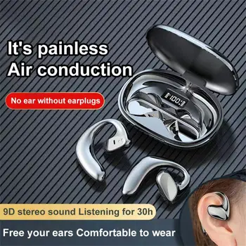 5.1 Hava İletim Bluetooth Kulaklık Gürültü Azaltma Su Geçirmez Kablosuz Kulaklık Mic İle Aşırı Kulak Kancası Kulaklık Kulakiçi