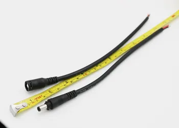 5.5 mm x 2.1 mm Erkek + Kadın DC Güç Uzatma Soket Jack fiş konnektörü kablo kordonu Tel için Kilit ile LED Şerit 18AWG 10A
