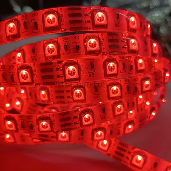 5 M LED esnek şerit ışık SMD 5050 30 LEDs/M 60 LEDs/M olmayan su geçirmez LED dize ışık şerit bant RGB beyaz kırmızı sarı