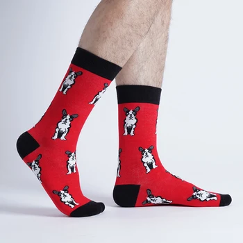 5 Pairs Mutlu Eğlenceli Çorap Erkek Kadın Orta Tüp hayvanlı çoraplar Baskı Sanat Sevimli Moda Hip Hop Tasarım Rahat Çift Çorap