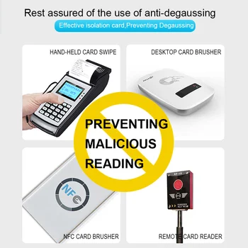 6 Adet/grup kılıf tutucu Kollu Tarama Alüminyum Kasa Güvenlik Engelleme Cüzdan Anti RFID Kredi Kartı Pasaport için