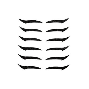 6 Pairs Kullanımlık Eyeliner Çıkartmalar Set Kanat Kedi Gözü Çift Göz Kapağı Hattı Yama Siyah Yeşil Parlak Eyeliner Sticker Makyaj Araçları