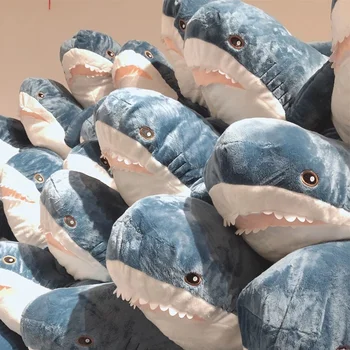 60cm Yumuşak Simülasyon Sevimli Köpekbalığı peluş oyuncaklar Kawaii Dolması Çocuk Çocuk Erkek Kız Güzel Hayvan Yastık Doğum Günü Hediyeleri için