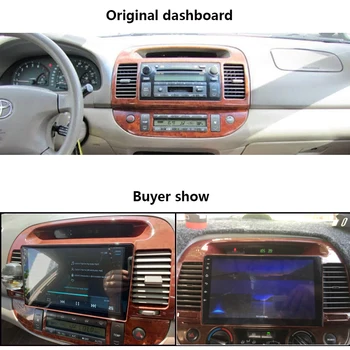9 İnç 2 Din Araba Radyo Dash Fasya Toyota Camry 5 2002-2006 Otomatik Stereo Paneli Montaj CD DVD Kafa Ünitesi Çerçeve Kiti + Kablo Demeti