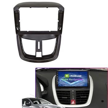 9 İnç Araba Fasya Ses Montaj Adaptörü Navigasyon Paneli Kitleri araç DVD oynatıcı Çerçeve Dashboard PEUGEOT 207 2002-2010 için