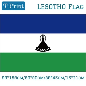 90*150 cm/60*90 cm/30*45 cm/15 * 21 cm Lesoto Ulusal Bayrak Ulusal Gün /Spor toplantı Hediye Afiş bayrak dekorasyon