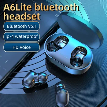 A6Lite TWS Bluetooth Kulaklık kablosuz kulaklıklar Kulak mikrofonlu kulaklık HD Çağrı Spor iphone için kulaklık Xiaomi Akıllı Telefonlar