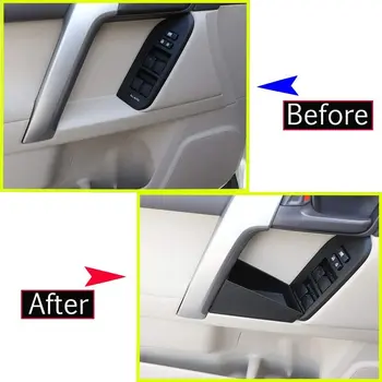 ABS Plastik Araba Kapı Ön saklama kutusu Telefon Tepsisi Aksesuarları Siyah Toyota Land Cruiser Prado İçin FJ150 150 2018