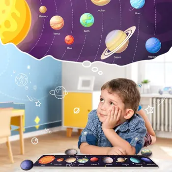 Ahşap yapbozlar Yürümeye Başlayan Uzay Bulmaca Güneş Sistemi eğitici oyuncak Çocuk Okul Öncesi Öğrenme Bulmaca Montessori Geliştirme Faaliyetleri