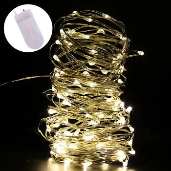 Akülü 2M 4M 20/40 Led Gümüş Bakır Tel Mini Peri Dize İşık Lambası Noel Tatili Düğün Parti şerit