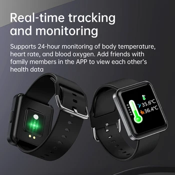 Akıllı saat ıOS Android Erkekler Kadınlar için Spor İzci ile Kalp Hızı Termometre Uyku Monitör Telefonları IP67 Su Geçirmez Pedo