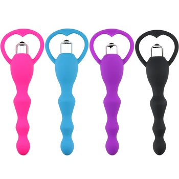 Anal Vibratör Kadınlar için Seks Oyuncak Anal Boncuk Vibratörler Masaj Pürüzsüz Popo Yumuşak Silikon Fişler Yapay Penis Çift Seks Ürünleri 18