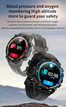 Aolon H32 HD Tam dokunmatik akıllı saat Erkekler IP68 Su Geçirmez Kalp Hızı kan oksijen monitörü Mesaj İtme ios için akıllı saat Android