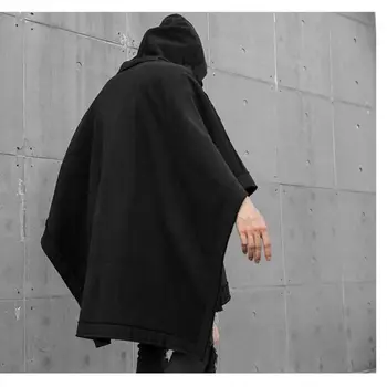 ARENS Techwear Siyah Büyük Boy Hoodies Kazak Baggy Trençkot Anorak Erkekler Goth Punk Japon Streetwear Hip Hop Gotik