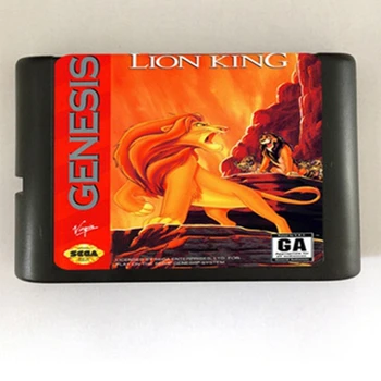 Aslan Kral Oyun Kartuşu İçin Yeni 16 bit Oyun Kartı Sega Mega Sürücü / Genesis Sistemi